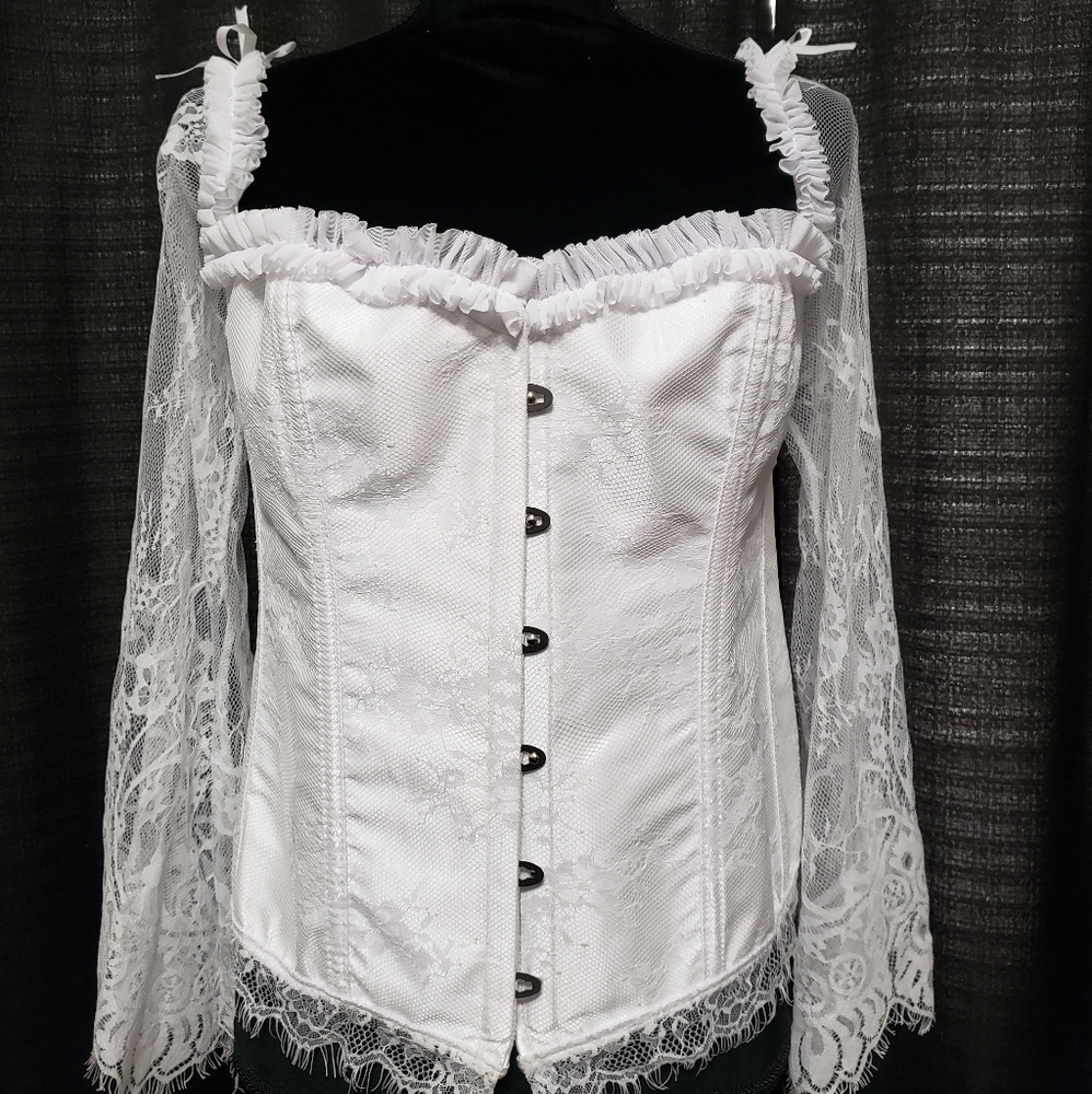 White Lace Corset Top